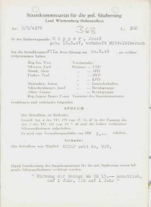 Hipper, Josef