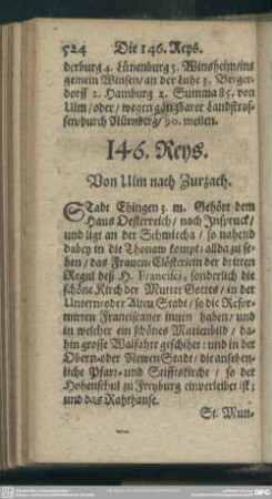 146. Reys. Von Ulm nach Zurzach