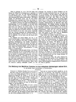 Die Stellung des Matthias Claudius zu den religiösen Strömungen seiner Zeit : (Fortsetzung)