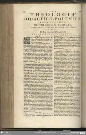 Pars Secunda. De Theologiae Subjecto, Homine Scil. Peccatore Ad Deum Reducendo