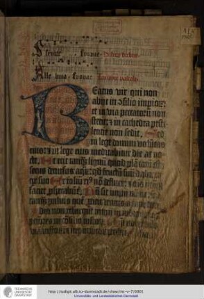 Psalterium Moguntinum : Psalterium cum canticis : [Mainzer Psalter]