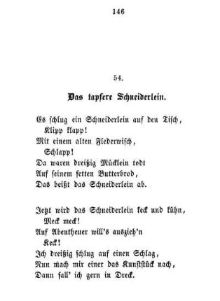 54. Das tapfere Schneiderlein.