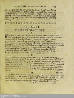Cap. XXXI. De Reprobatione