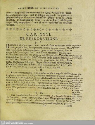 Cap. XXXI. De Reprobatione