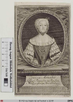 Bildnis Luise Amalie, Prinzessin von Preußen, geb. Prinzessin von Braunschweig-Bevern