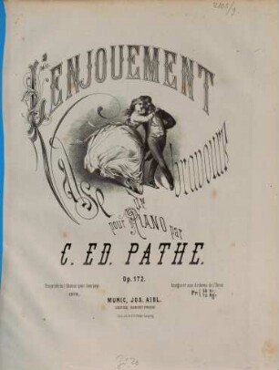 L' enjouement : valse de bravour pour piano ; op. 172