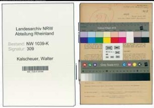 Entnazifizierung Walter Kalscheuer , geb. 11.11.1896 (Steuerberater)