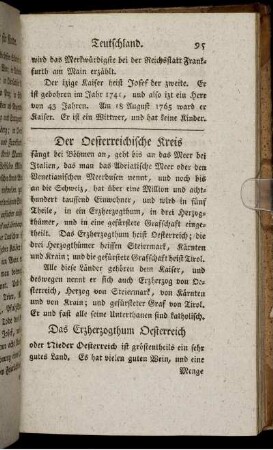 Oesterreichische Kreis. - Kurrheinische Kreis.