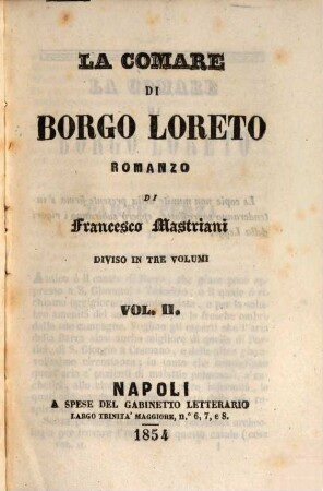 La comare di Borgo Loreto : Romanzo. 2