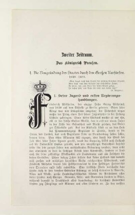 Zweiter Zeitraum. Das Königreich Preußen