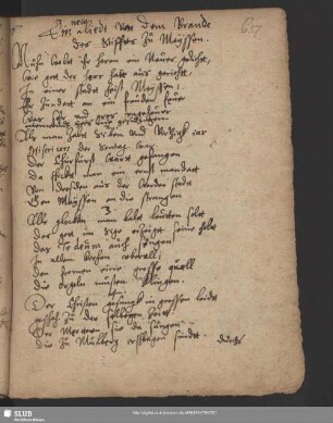 Nr. 77. Ein new liedt von dem Brande des Stiffts zu Meyssen