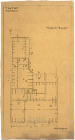 Billing, Hermann; Karlsruhe, Amalienstr. 67; Haus Walter - Werkplan Dachgeschoss (Grundriss)