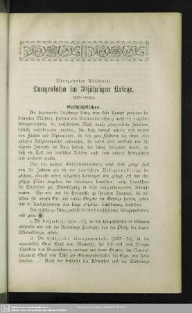 Vierzehnter Abschnitt. Langensalza im 30jährigen Kriege