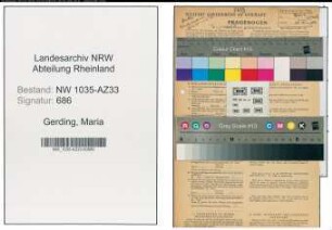 Entnazifizierung Maria Gerding , geb. 04.09.1921 ()
