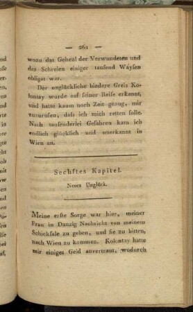 Sechstes Kapitel. Neues Unglück.