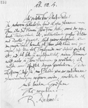 Brief an Carl Schulz-Euler