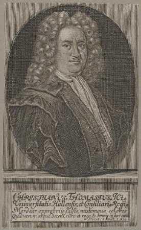Bildnis des Christianus Thomasius