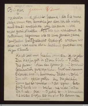 [Das Jahr der Seele] - [Handschrift] - Heut lass uns frieden schliessen (H. H.) - StGA-George I,0415 : [SW IV: H12]; [SW IV, S. 75/140-141]