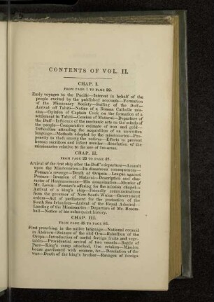 Contents of Vol. II.