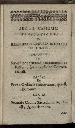 Series Capitum Tractationis