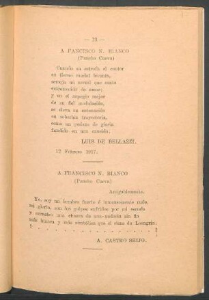 A Francisco N. Bianco (Pancho Cueva) - [Pensamiento]