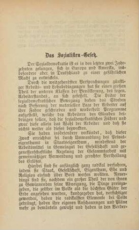 Das Sozialisten-Gesetz