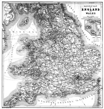 Eisenbahnkarte von England