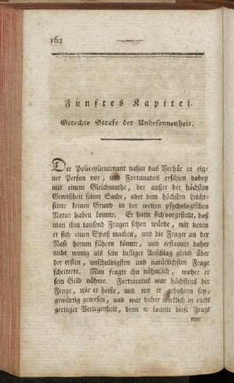 Fünftes Kapitel. Gerechte Strafe der Unbesonnenheit.