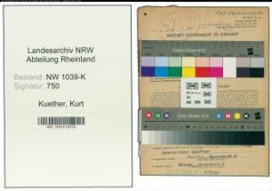 Entnazifizierung Kurt Kuether , geb. 11.04.1893 (Techniker)