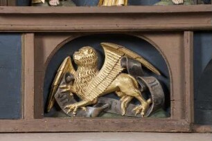 Kreuzaltar / Laienaltar — Evangelistensymbol des Markus