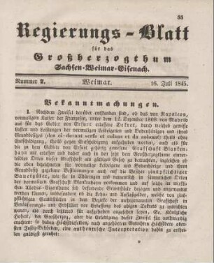 Nr. 7 : 16. Juli 1845
