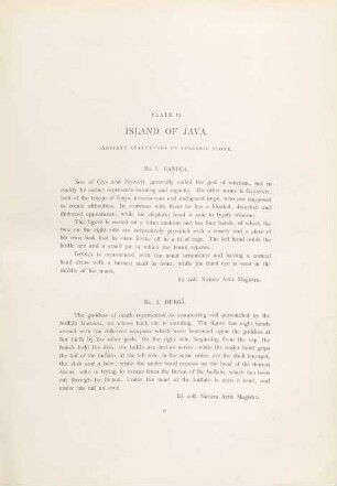 Plate VI. Island of Java. Ancient statuettes of volcanic stone