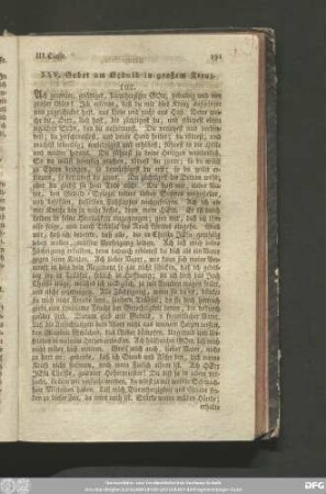 XXV. Gebet um Geduld in großem Kreuz.