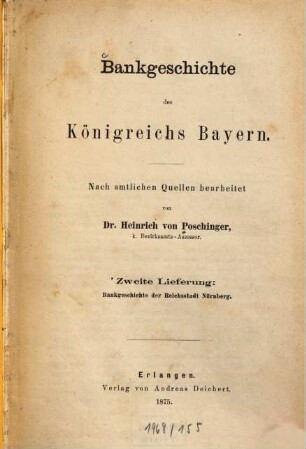 Bankgeschichte des Königreichs Bayern, 2. Bankgeschichte der Reichsstadt Nürnberg