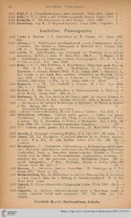 Inschriften. Palaeographie (Nr. 1445 - 1573)