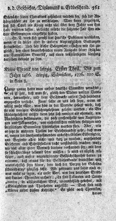 Kleine Chronik von Leipzig. T.1.