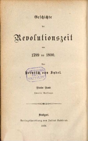 Geschichte der Revolutionszeit : von 1789 bis 1795, 4 : Von 1795 bis 1800 ; 1
