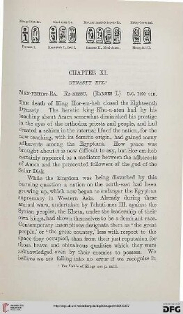 Chapter XI: Dynasty XIX