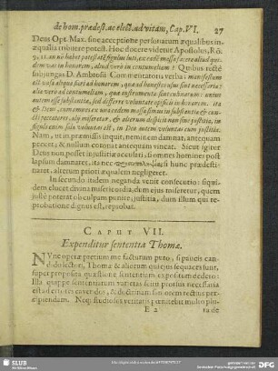Caput VII. Expenditur sententia Thomae