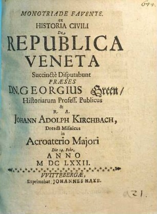 Ex historia civili de republica Veneta