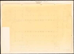 S. Demetrios, Thessaloniki: Durchzeichnung: Grundriss mit dem Grab des Demetrius, Maßstabsleiste, nach Charles Texier und Richard P. Pullan, XVI.