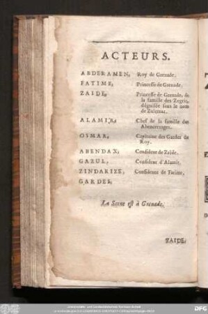 Acteurs.