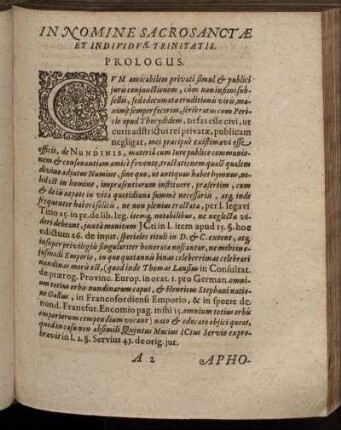 In Nomine Sacrosanctæ Et Individuæ Trinitatis. Prologus.
