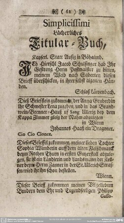 Lächerliches Titular-Buch