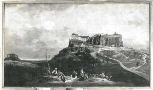 Die Festung Königstein mit dem Lilienstein