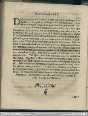 Benivolo lectori