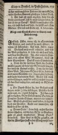 Klag- und Trost-Lieder in Creutz und Anfechtung. - Von der Welt Eitelkeit.