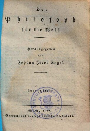 Der Philosoph für die Welt, 2