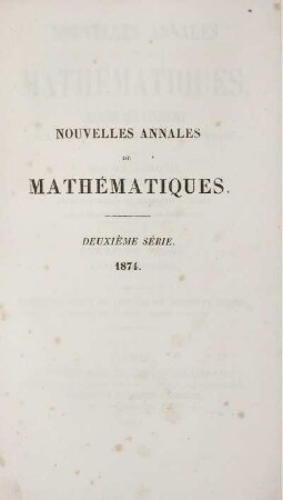 33: Nouvelles annales de mathématiques