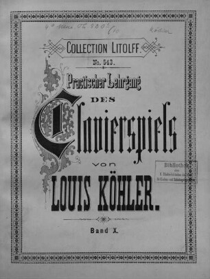 Practischer Lehrgang des Clavierspiels : Op. 249, 10